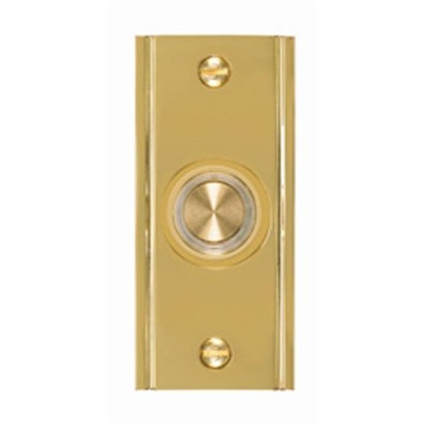 Lightitup Solid Brass White Lighted Button LI1638507